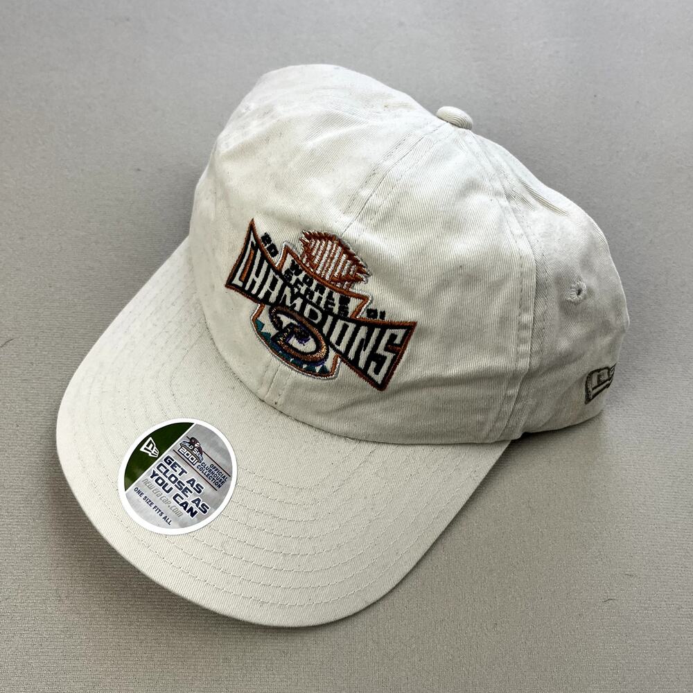 Vintage Arizona Diamondbacks Hat Cap Cream New Era World Series Champion y2k